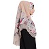 Printed designer Instant Hijab- Light Beige Printed designer Instant Hijab- Light Beige